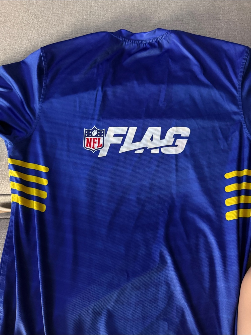 Men's Blue & Yellow Performance Tee - Picture 2 of 3